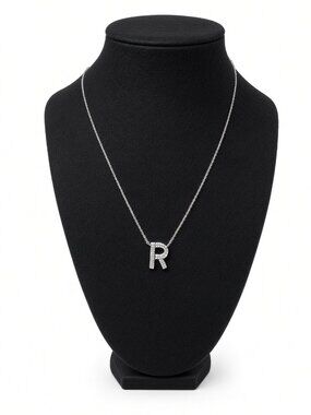 NWT Kendra Scott Letter R Pendant Necklace in Silver